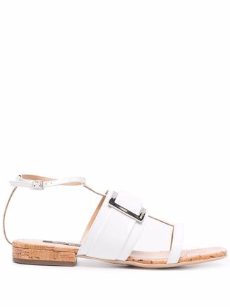Sergio Rossi Sr Prince leather sandals - White