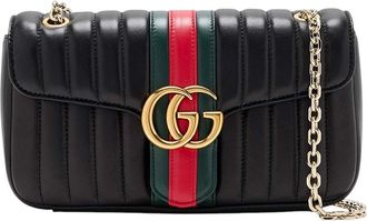 Gucci Black GG Marmont Medium Shoulder Bag