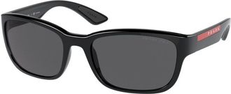 Prada PS05VS Polarized 1AB02G Mens Sunglasses Black Size 57