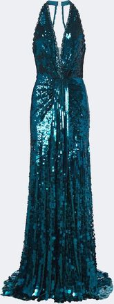 Jenny Packham Lisette sequined halterneck gown
