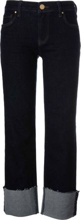 Kut from the Kloth Womens Faye High Rise Straight Leg Jean In Kindled