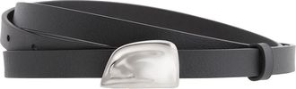 Burberry Signature Shield Leather Belt, Size Medium