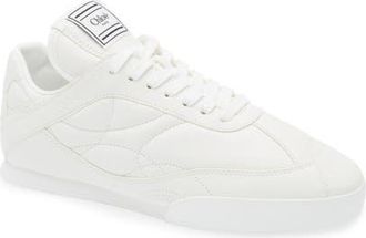 Chloé Kick Leather Sneaker in White at Nordstrom, Size 10Us