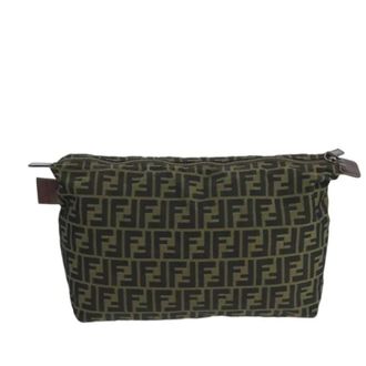 Fendi Pre-owned Clutches, female, Multicolor, Size: ONE SIZE Pre-owned Zucca Canvas Pouch