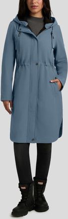 Hunter Monica Water Repellent Hooded Coat in Winter Sky at Nordstrom, Size X-Small