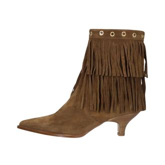 Lina Locchi Az52 Enkellaarsjes - Dames - Schoenen - Bruin - Maat: 41 EU Leer