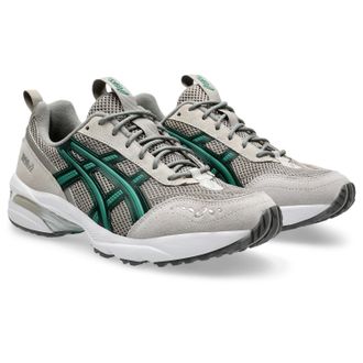 Asics Sneaker ASICS SPORTSTYLE GEL-1090 v2, Damen, Gr. 36, grau (steeple grau, jasper gr&uuml;n), Leder, Synthetik, mehrfarbig, Schuhe Sneaker