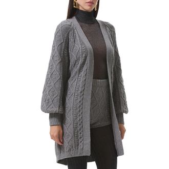 AFRM Bartow Longline Open Front Cardigan in Heather Gray at Nordstrom Rack, Size X-Large