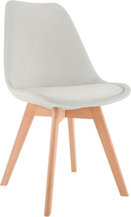 Clp Silla con asiento en terciopelo gris claro
