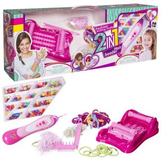 Trade Shop Trade Shop - Set Hair Beader Crea Codini E Trecce Gioiello Giochi Giocattolo Per Bambini