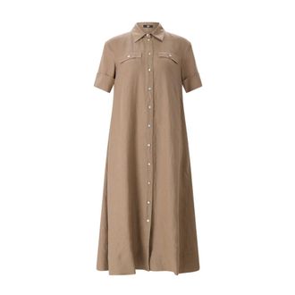 Riani Riani, Shirt Dresses, female, Brown, Size: 2XL Shirt Dress