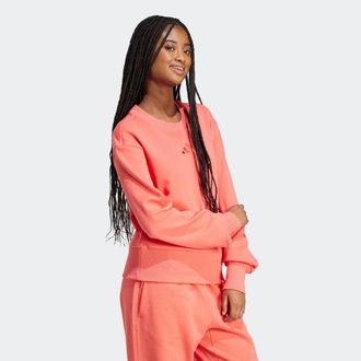 adidas Sweatshirt ADIDAS SPORTSWEAR W ALL SZN FT SW, Damen, Gr. XL, semi turbo, Obermaterial: 100% Baumwolle, Rundhals, angesetztes B&uuml;ndchen, Sweatshirts Swe