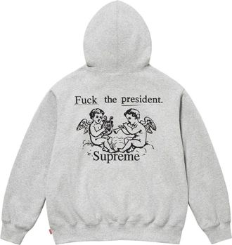 SUPREME FW25 President Hooded Sweatshirt Heather Grey FW25SW80-HEATHER-GREY