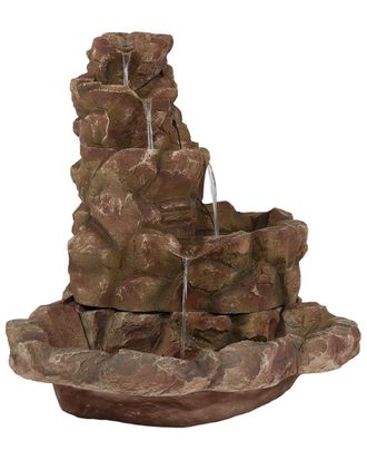 Sunnydaze Electric Stone Springs Patio Yard Garden Water Fountain Feature