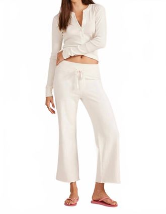 bobi Comfort Waist Crop Flare Pant In Pearl