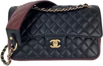 Chanel Tweedehands leren handtassen - Dames - Vintage Schoudertas - Zwart - ONE Size - Leer - Vintage