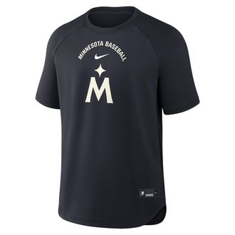 Nike Minnesota Twins Authentic Collection Batting Practice Pregame Nike Mens Dri-FIT MLB Top in Blue | 04HG11L5TIS-BQH