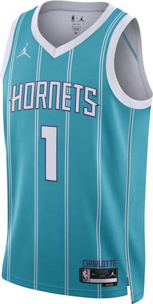 Nike Jordan Mens Charlotte Hornets Icon Edition Jordan Dri-FIT NBA Swingman Jersey in Blue | DN1998-415