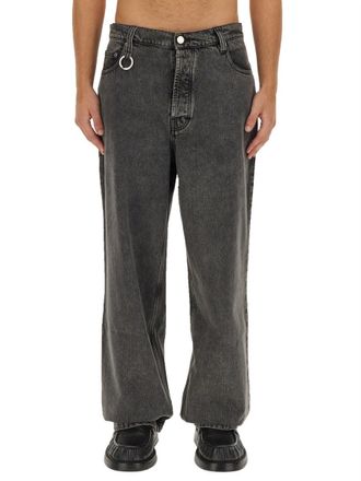 &Eacute;tudes Studio Wide Leg Organic Cotton Jeans - Black