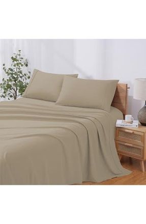Modern Threads Solid Microfiber Sheet Set in Taupe at Nordstrom Rack, Size California King