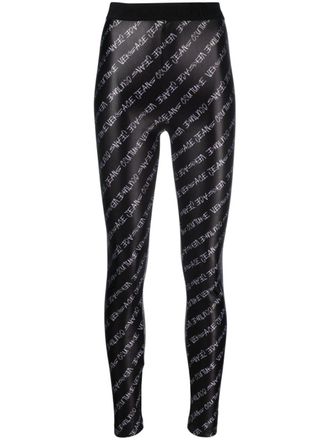 Versace Jeans Couture Signature-print leggings - Black
