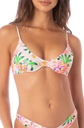Maaji Irene Reversible Underwire Bikini Top in Light Beige at Nordstrom, Size X-Large