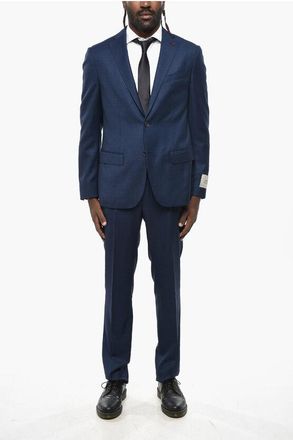 Corneliani CC COLLECTION Birds Eye Virgin Wool Suit size 50