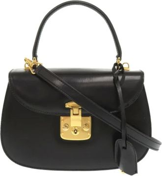 Gucci Pre-owned Handbags, female, Black, Size: ONE SIZE Pre-owned Leather gucci-bags