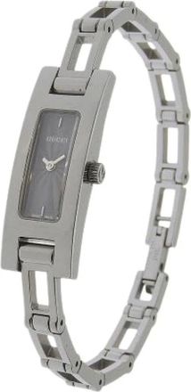 Gucci Pre-owned Watches, female, Black, Size: ONE SIZE Pre-owned 3900L Stainless Steel Quartz