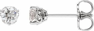 Diamond2Deal 14k Gold Round 1/3ct Lab-Grown Diamond Infinity Earrings Clarity SI, Color G-H