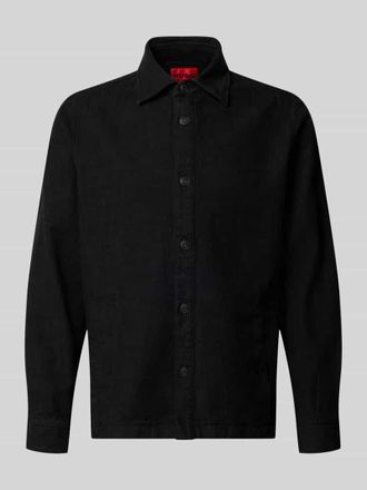 HUGO BOSS Regular Fit Jacke aus reiner Baumwolle Modell ECORD in Black, Gr&ouml;&szlig;e XXL