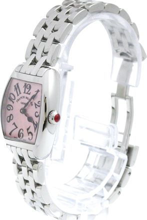 Franck Muller Cintree Curvex Quartz gold And Crocodile With Diamond Bezel Watch (Pre-Owned)