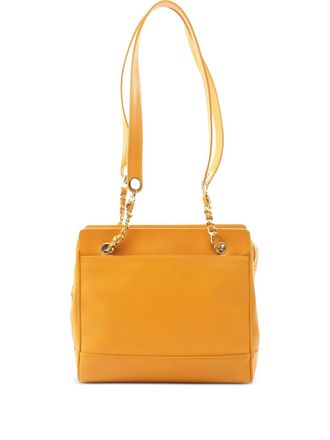 Chanel 1996-1997 Coco Mark shopper - Geel