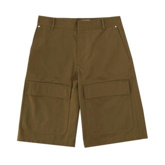 Msgm Msgm, Korte Broeken, Heren, Groen, S, Katoen, Casual Shorts