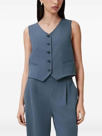 AllSaints GIlet smanicato con bottoni - Blu