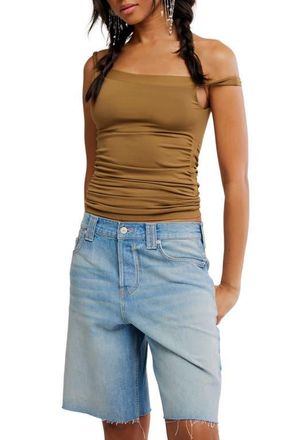 Free People Round Two One-Shoulder Tank in Mosswood at Nordstrom, Size X-Small