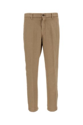 BRIGLIA 1949 Linen Slim-Fit Tailored Pants