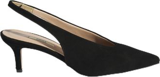 Desa Woman Slip-Ons - Leather Upper and Lining, Stiletto Heel, Elastic Closure, Breathable | Black - 40