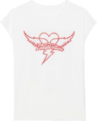 Zadig&Voltaire Cloe T-shirt met hart - Wit