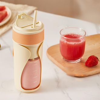 OEM Vaso Exprimidor De C&iacute;tricos Port&aacute;til Inal&aacute;mbrico, Recargable, 450 Ml, Para Frutas, Acero Inoxidable 304, Recargable Mediante Usb-c (naranja)
