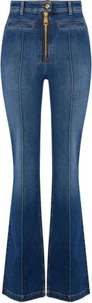 Elisabetta Franchi Jeans, Dames, Blauw, W29, Katoen, Boot-cut Jeans