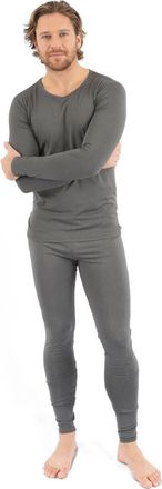 Leveret Mens Solid Thermal Pajama Set in Dark Gray at Nordstrom, Size Xx-Large