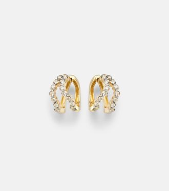 Mateo Bijoux Wave 14kt gold (585/1000) huggie earrings with diamonds