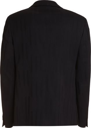 Off-white Mens Shibori Relaxed Jacket - Black Wool - Size EU 50 (Mens)