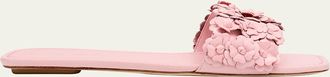 Stuart Weitzman Meadow Flower Leather Slides