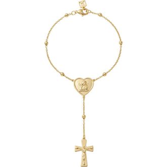 The M Jewelers NY The Angel Cross Rosary Hand Chain in Gold at Nordstrom