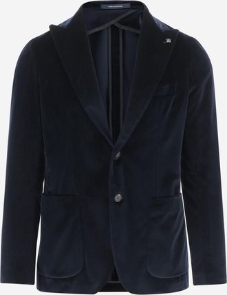 Tagliatore Navy Blue Single-breasted Blazer