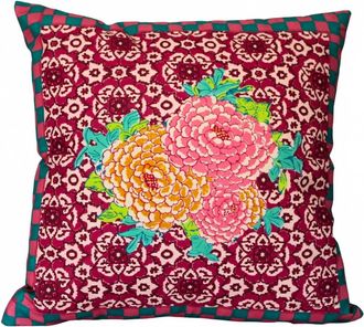 Lisa Corti Corolla Frida Pillow In Red