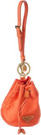Prada Re-Nylon & Leather Keychain