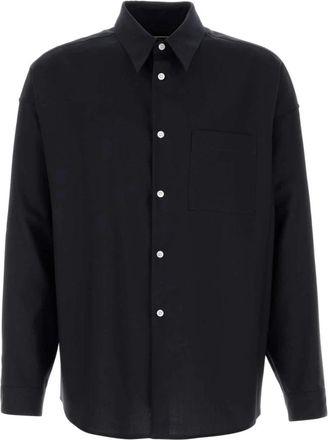 Marni Wool Shirt - Heren - Casual Overhemden - Zwart - M - Wol - Overhemden